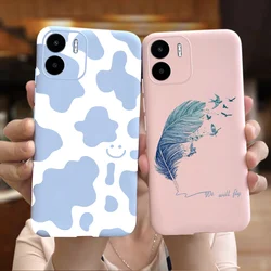 Silicone Phone Cover For Xiaomi Redmi A2 RedmiA2 A 2 Case Bumper Soft TPU Feather Cow Sunflower Coque For Redmi A2 Capas Etui