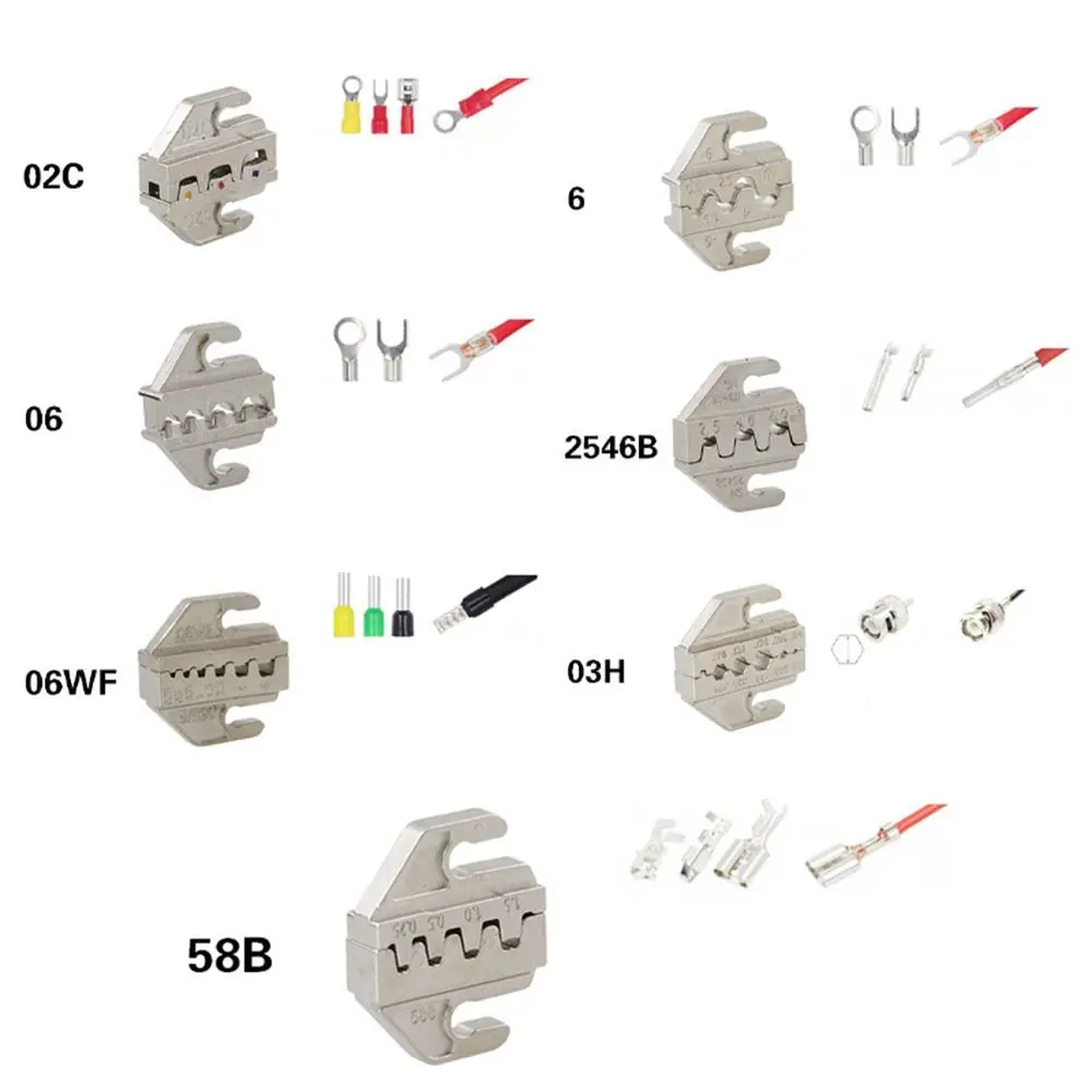 4 مللي متر فتحة كماشة تجعيد الفك SN-58B/2546B/2549/06/X6/06WF/03H استبدال العقص أداة متعددة الوظائف كماشة ملحق أداة #3