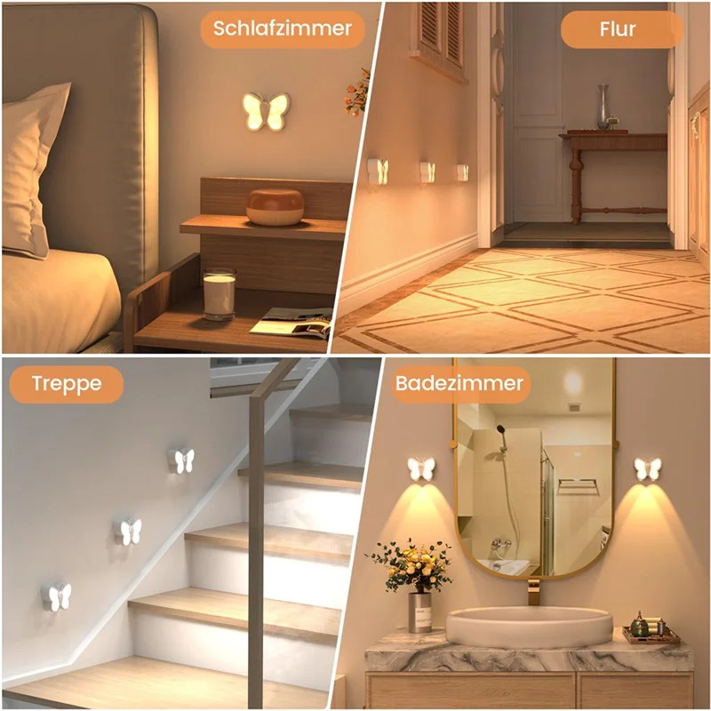 【Rushed】Night Light With Motion Sensor, Pack Of 2, Dimmable LED Night Lamp, Rechargeable Dual Colour Modes,For Children's Room