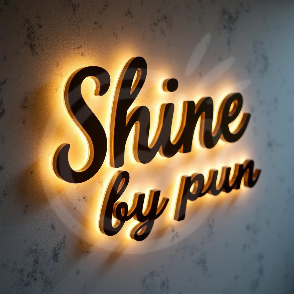Custom 3D LED Light Up Metal Letters Sign for Storefront Business Outdoor Waterproof Illuminated Backlit Advertising Signage