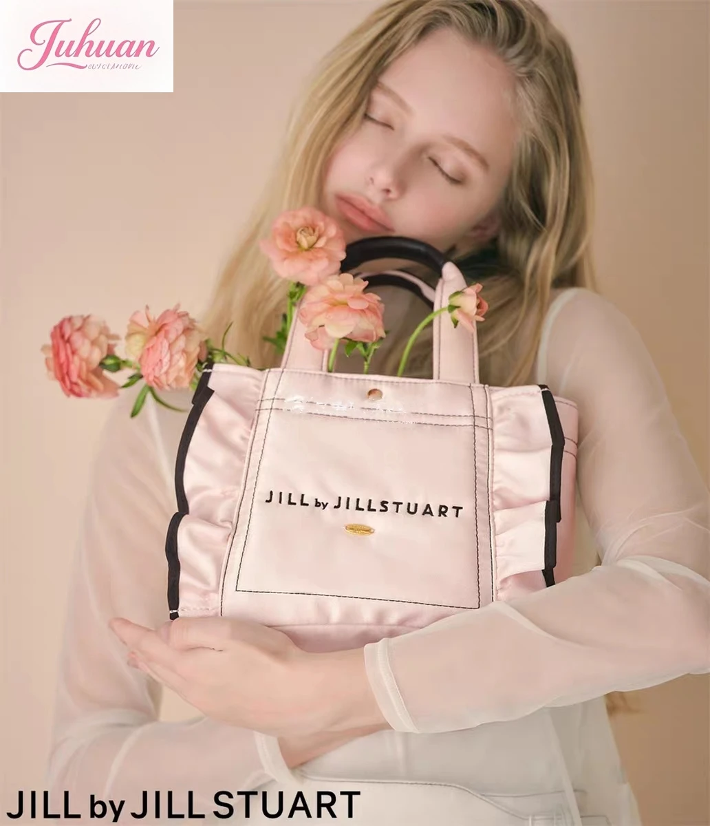 

Japanese Elegant Ladies Handbag Lolita Sweet Ruffled Tote Women's Bag Fashion Pink Satin Step Pink Light Blue Shoulder Bag