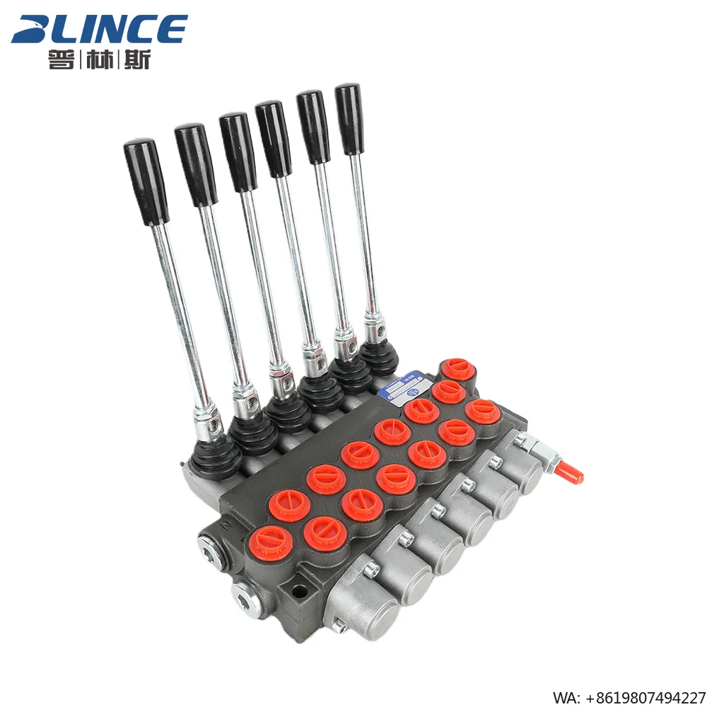 3P40 5P40 6P40 7P40 4 5 6 Spool Directional Monoblock Hydraulic Control Valve Bank Kubota Tractor Hydraulic Distributor Valve