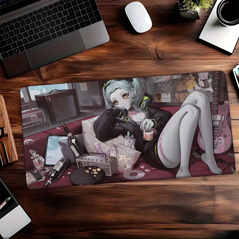 Cyberpunk Edgerunners Anime Gaming Mouse Pad & Desk Mat - Non-Slip Surface, Large Mousepad for PC, Office, Home, Gaming Setup -