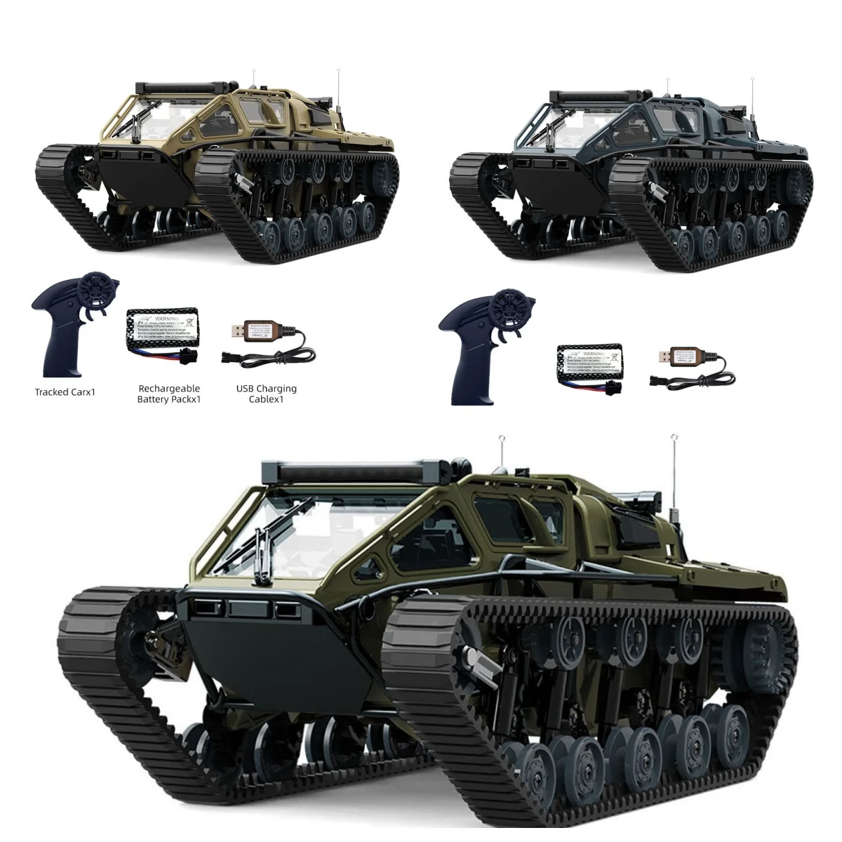 1/18 RC Drifting Tracked Off Road Vehicle C8812 2.4GHz Radio Control Simulation Model Car LED Lights 360 Degree Rotation RTR Toy - Image 2