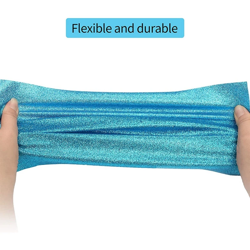 HTV 글리터 열 전달 비닐, 잡초 열 프레스 비닐, 티셔츠 작업용, 10 가지 색상, 12x10 인치, 12 개