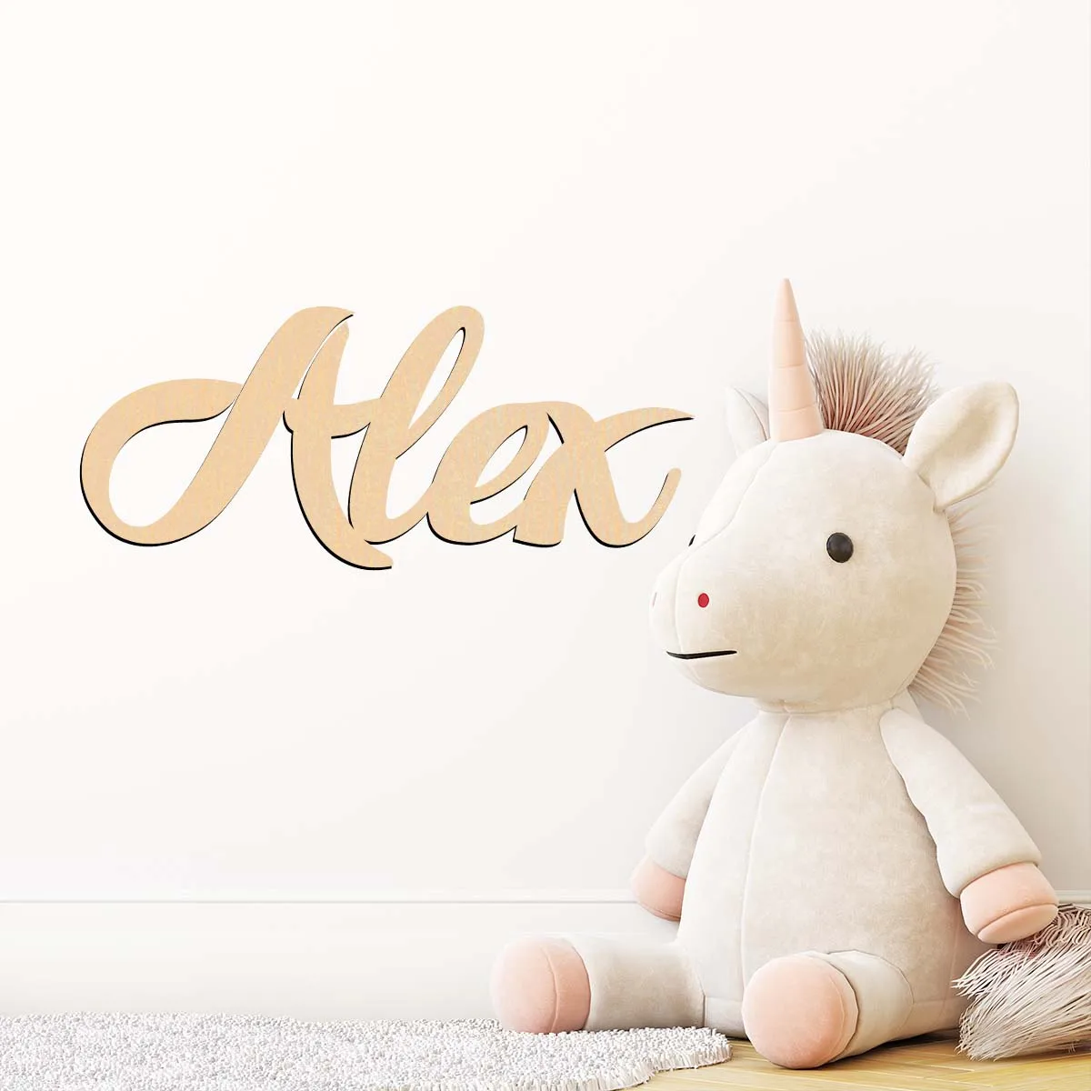 1pc Creative Alex example Custom Name Wooden Sign Wood Material Laser-Cut Sign Unfinished Wood for Painting or Glittering