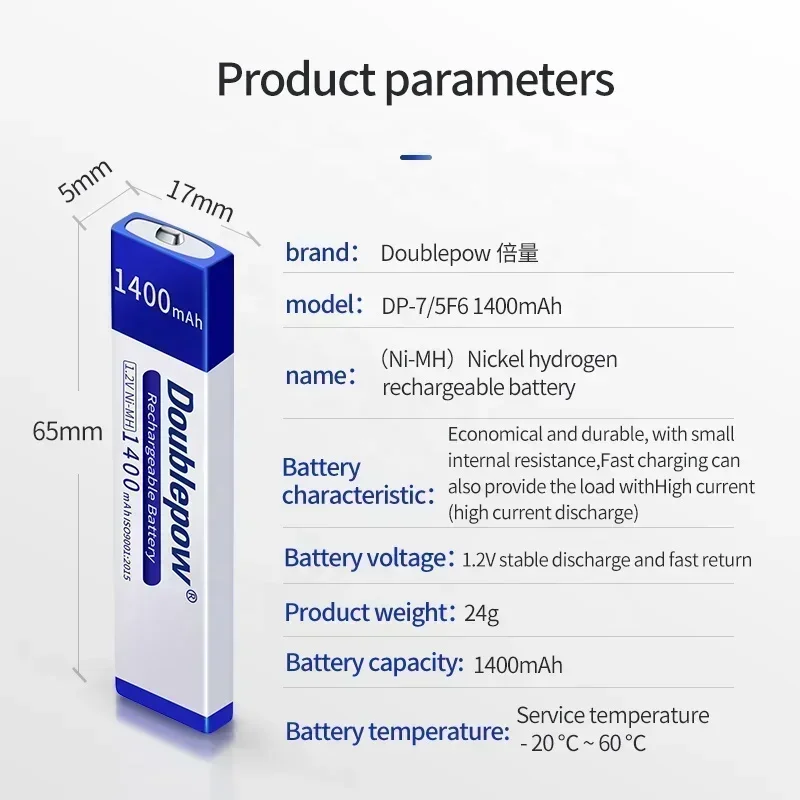 1.2V 1400mAh 充電式バッテリー 角型 7/5 F6 ニッケル水素バッテリー ガム型バッテリー ソニーCDプレーヤー用