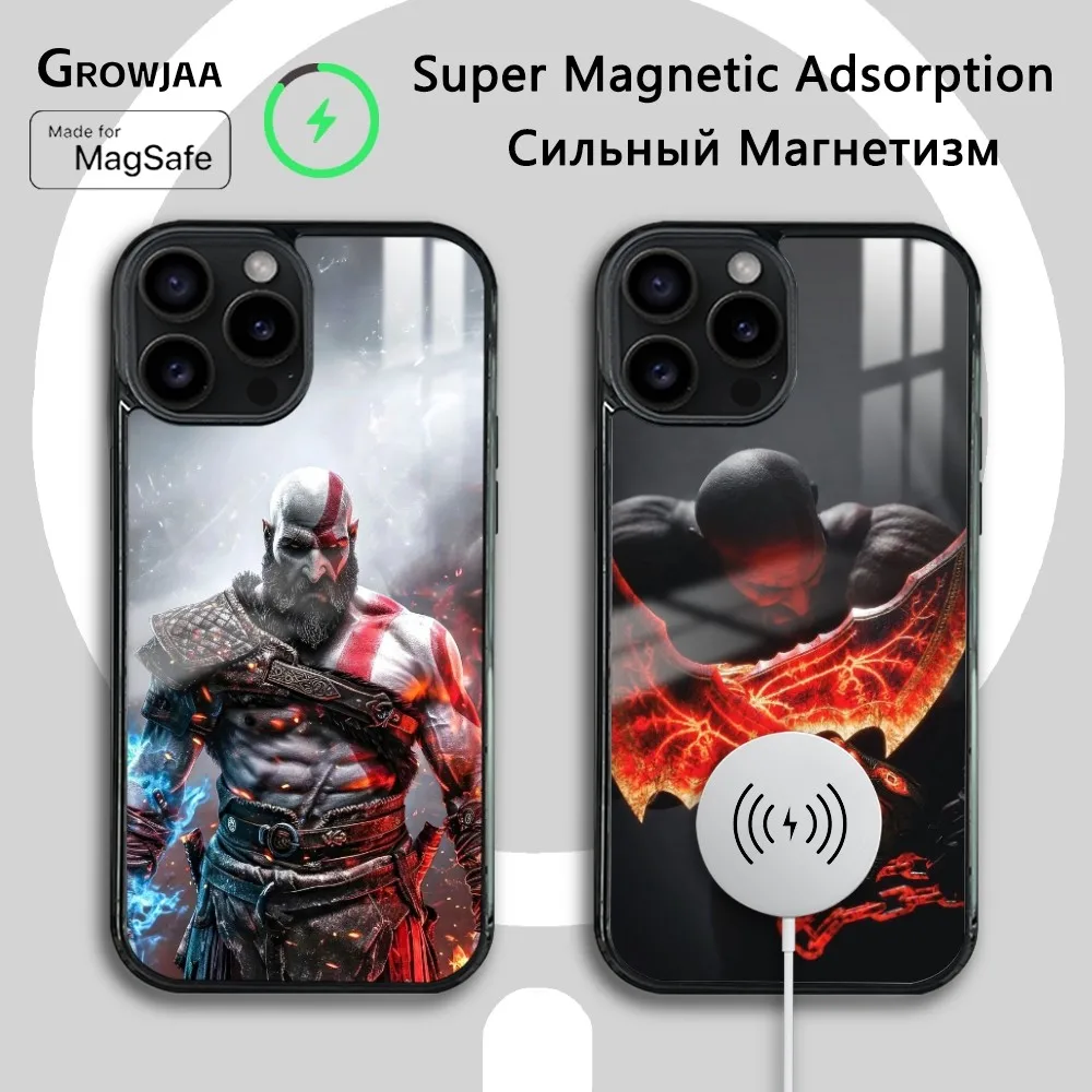 G-God oF-f W-War III Game Phone Case For iPhone 16 15 14 13 12 11 Pro Max Plus Mini Magsafe Mirror Wireless Magnetic Cover