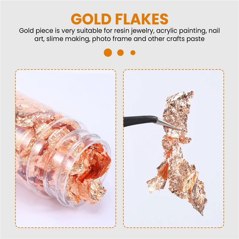 Abez flocos de folha de ouro p - Gold Foil Flakes avaliação e preço