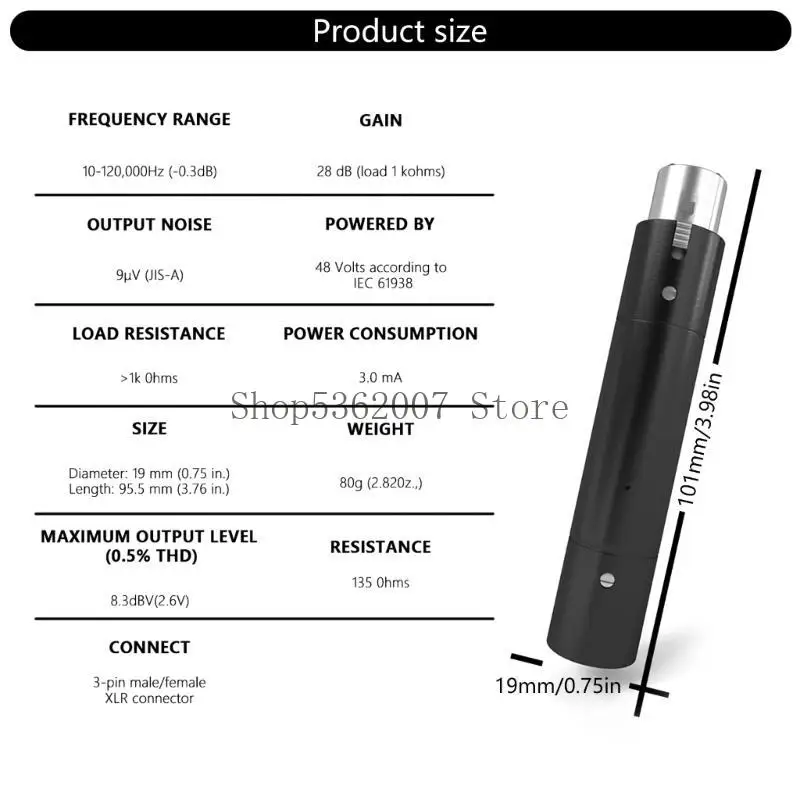 Microfones embutidos linha amplificadores
