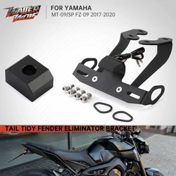 MT-09 테일 깔끔한 펜더 제거기, LED 번호판 브래킷 키트, 야마하 MT09 SP FZ09 FZ-09 MT FZ 09 등록판 거치대
