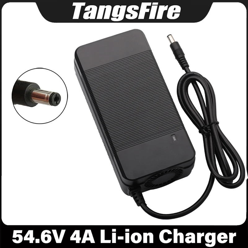 54.6V 4A Smart Lithium Battery Charger 13Series For 48V Electric Bicycle Li-ion Battery Pack Charger DC High Quality Connector