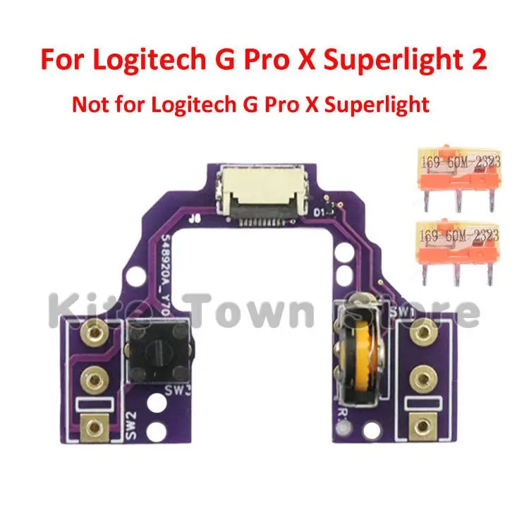 Mouse Hot-swap Motherboard Button Board + TTC Micro Switch Replacement for Logitech G Pro X Superlight 2 Gaming Mouse