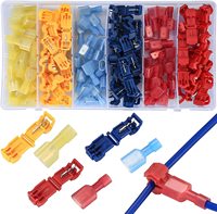 120 Pcs T-Tap Wire Connectors, Quick Splice Electrical,T Taps Self-Stripping Insulated Male Quick Disconnects Spade Terminals