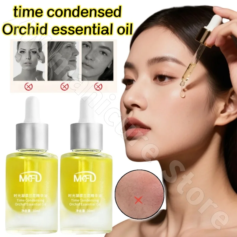 

MKFD Orchid Oil Facial Essential Oil Moisturizes, Diminishes Fine Lines, Darkness, Firms and Brightens Plant Repair 30ml