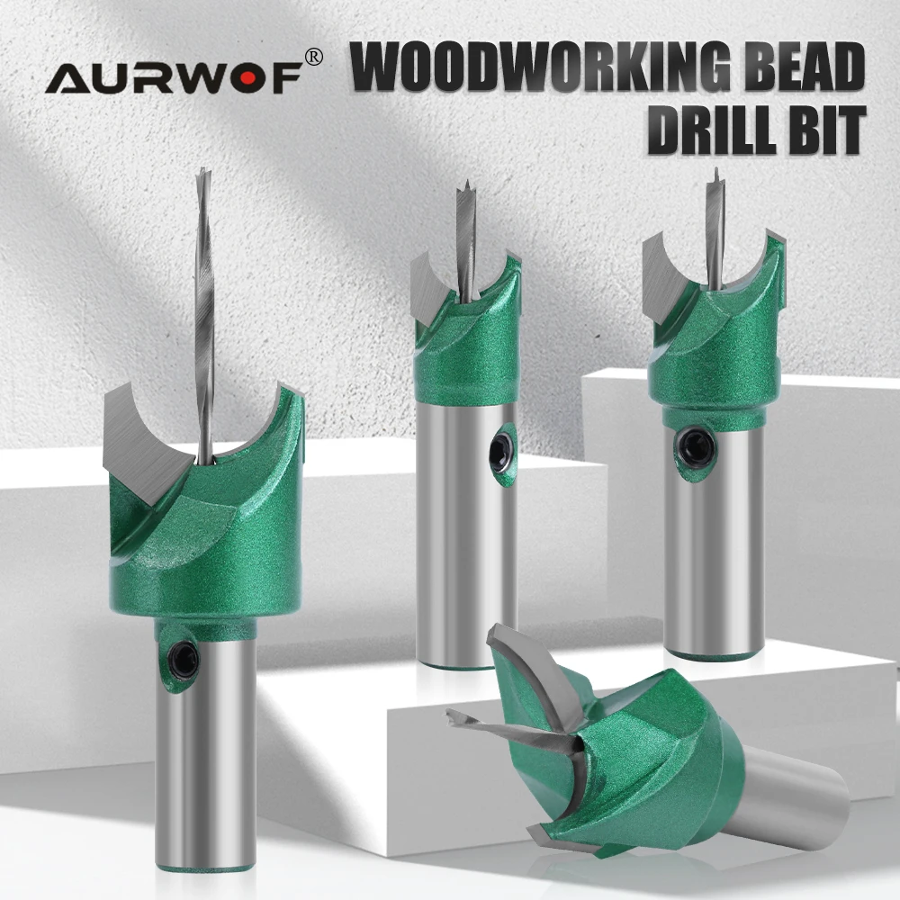 

AURWOF 1PC 10mm Shank Router Bit Buddha Beads Ball Milling Cutter Carbide Woodworking Bead Drill Bit for Wood End Mill Hand Tool