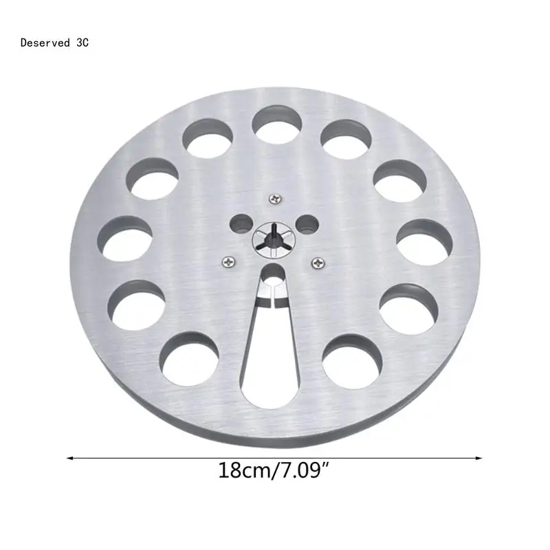 Carrete cinta magnética 7" Organizador cinta orificios carrete vacío aluminio duradero