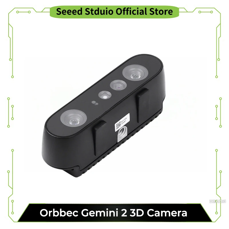 

Orbbec Gemini 2 3D Camera, Active Stereo IR 30fps 0.15–10 m Depth, 91°×66° FOV, USB‑C, IMU, SDK Support for Robotics