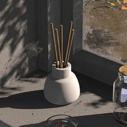 Cement Aromatherapy Bottle Perfume Diffuser Silicone Mold Simple Nordic Home Decoration Plaster diffuser Container molds