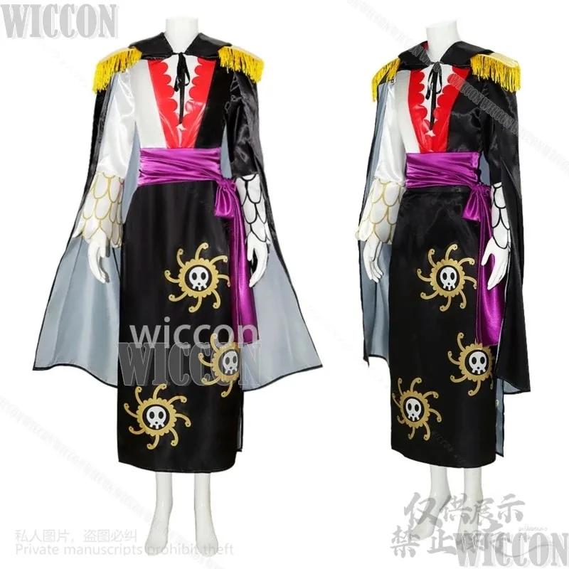 

a7d@Nico Robin Anime Cosplay Costume Black Coat Skirt Sexy Dress Uniform Wig Woman Halloween Christmas Roleplay Party Cos Custom