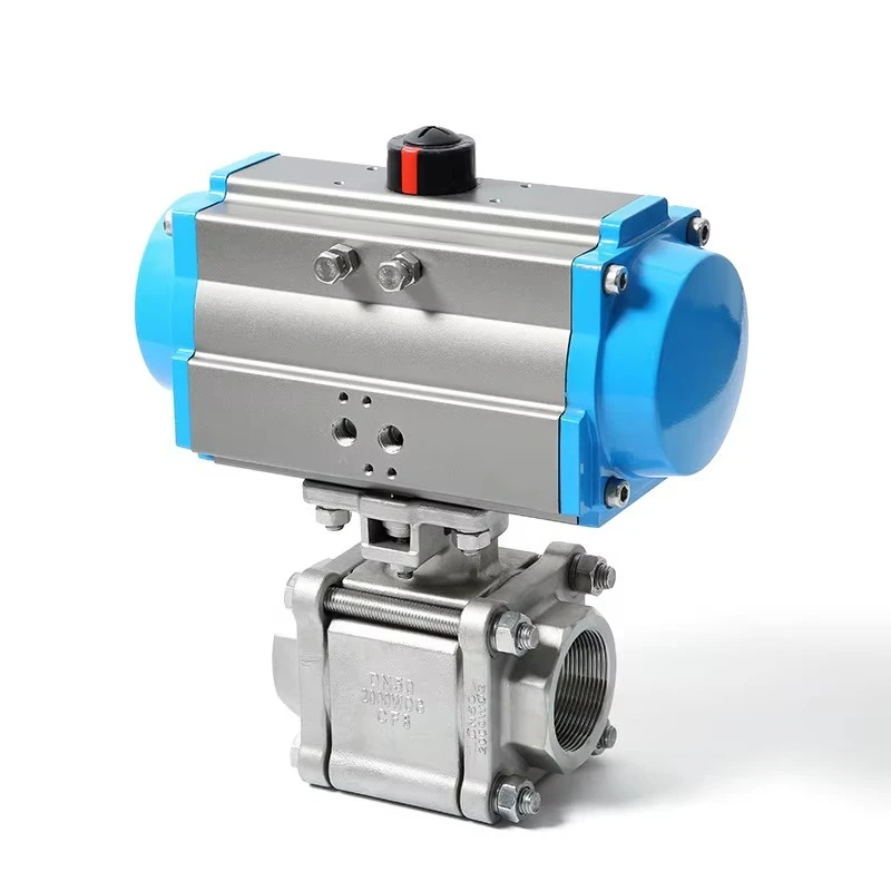 

Pneumatic Three-piece Stainless Steel Ball Valve Threaded Port Double Action Pneumatic Valve Suitable for Fast Delivery