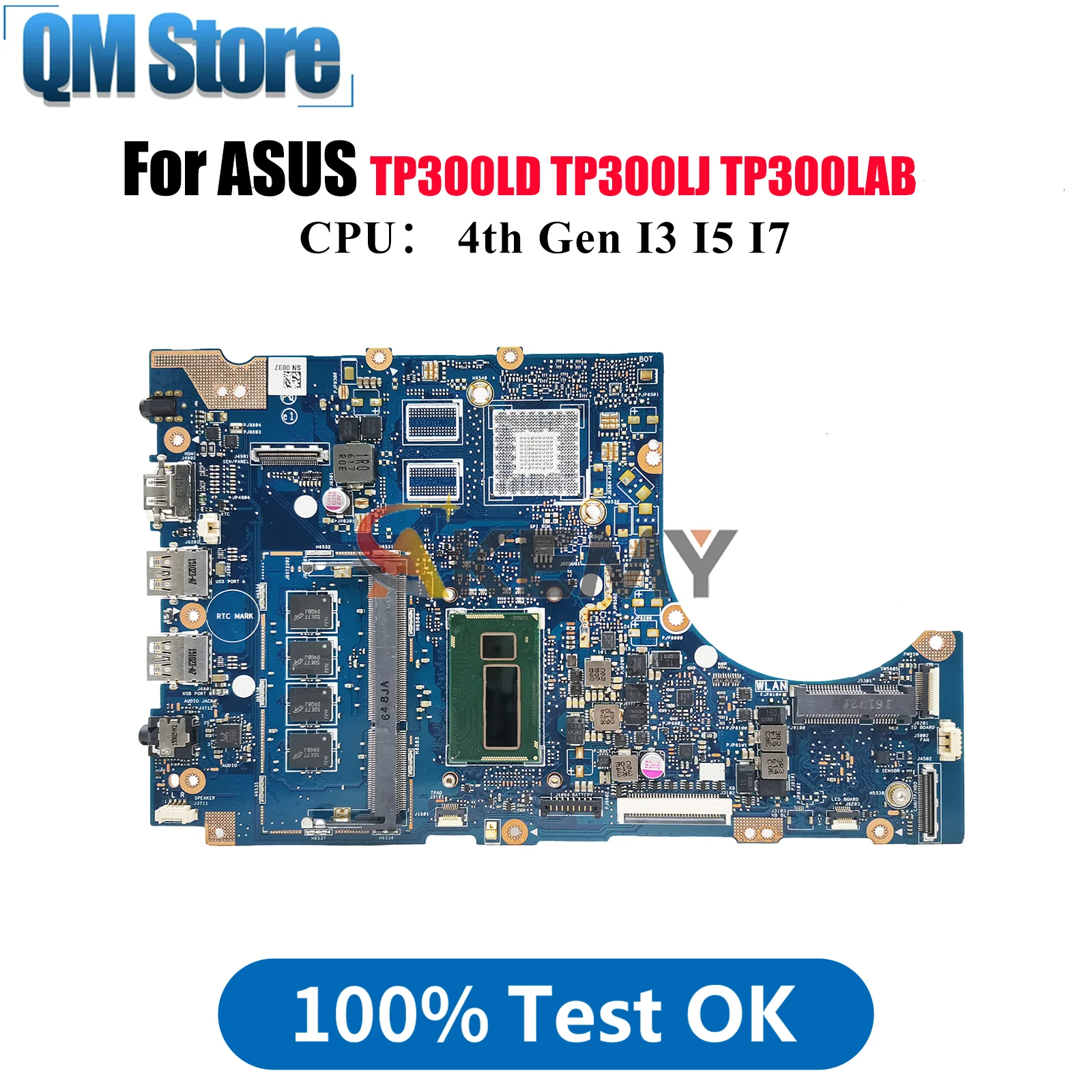 

TP300LA Laptop Motherboard For ASUS VivoBook Flip TP300L TP300LD Q302L TP300LA TP300LJ TP300LN TP300LAB Mainboard I3 I5 I7 CPU