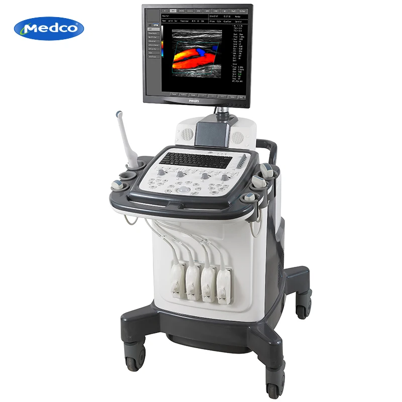 Hospital 4d Color Doppler Ultrasound Machine Price Digital Trolley Ultrasound Machine Portable Ultrasound Equipment