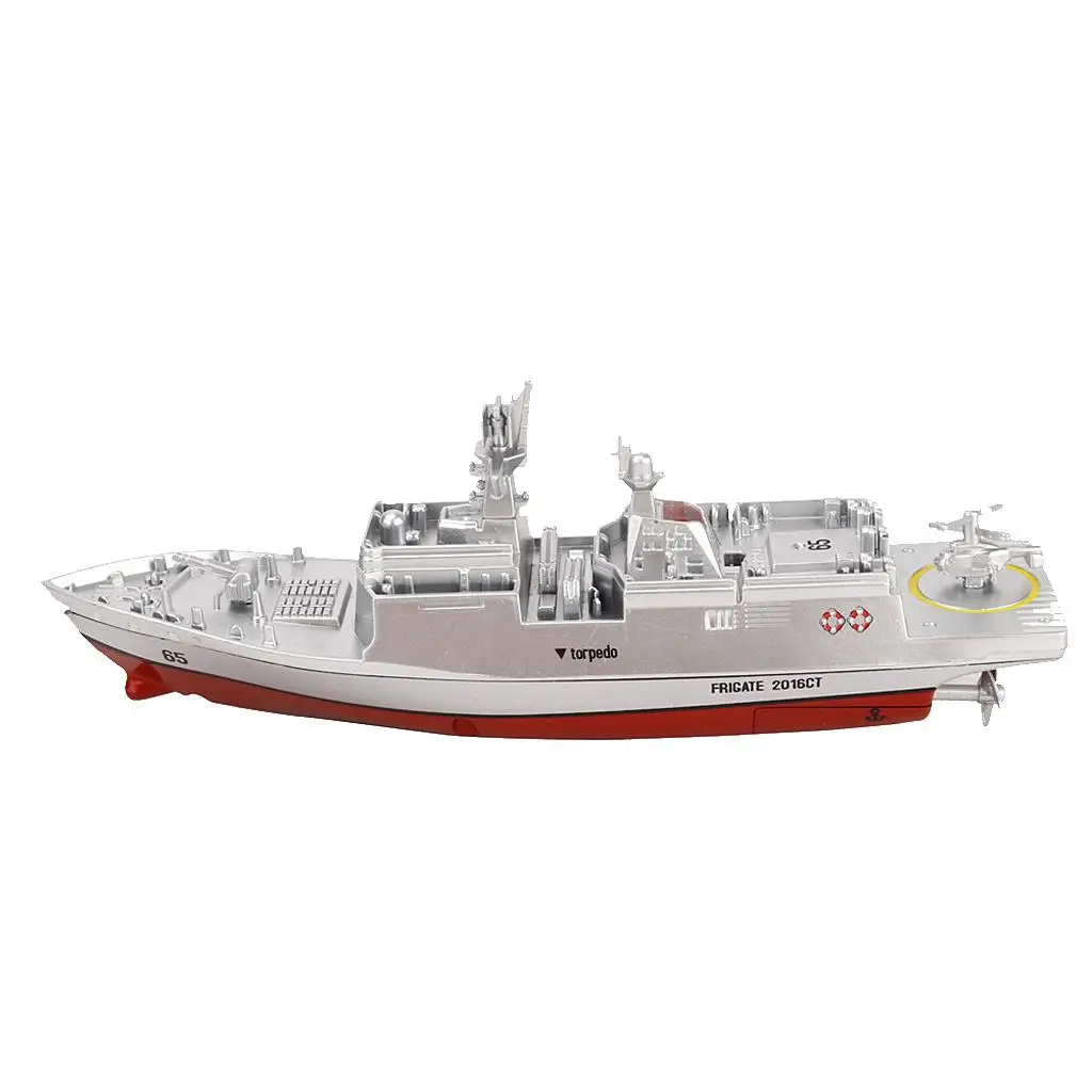 Giocattolo micro barca RC per motrice d'acqua telecomandata FRIGATE Navy.4GHz