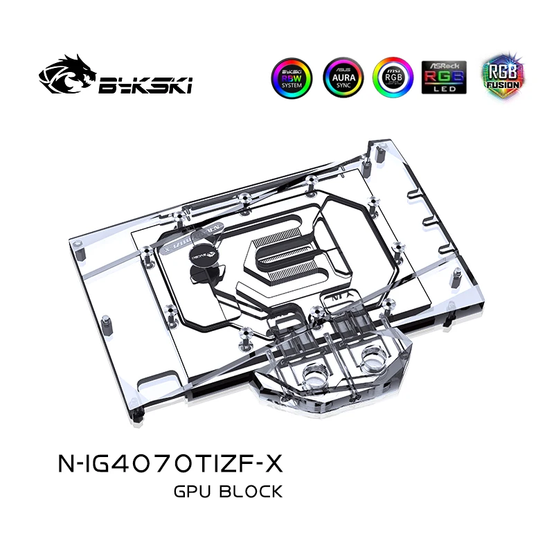 Bykski GPU Block Use for Colorful iGame RTX 4070Ti Battle AX Video Card Water Cooling / Full Cover/ Radiator N-IG4070TIZF-X