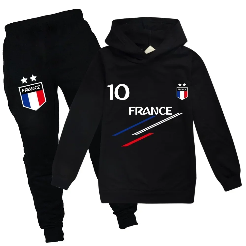 Kid Clothes Baby Boys France Football 10 Tracksuit Tops Pants 2PCS Suit Children Boy Spring Autumn Outfits Girls Sets 2-15 Years