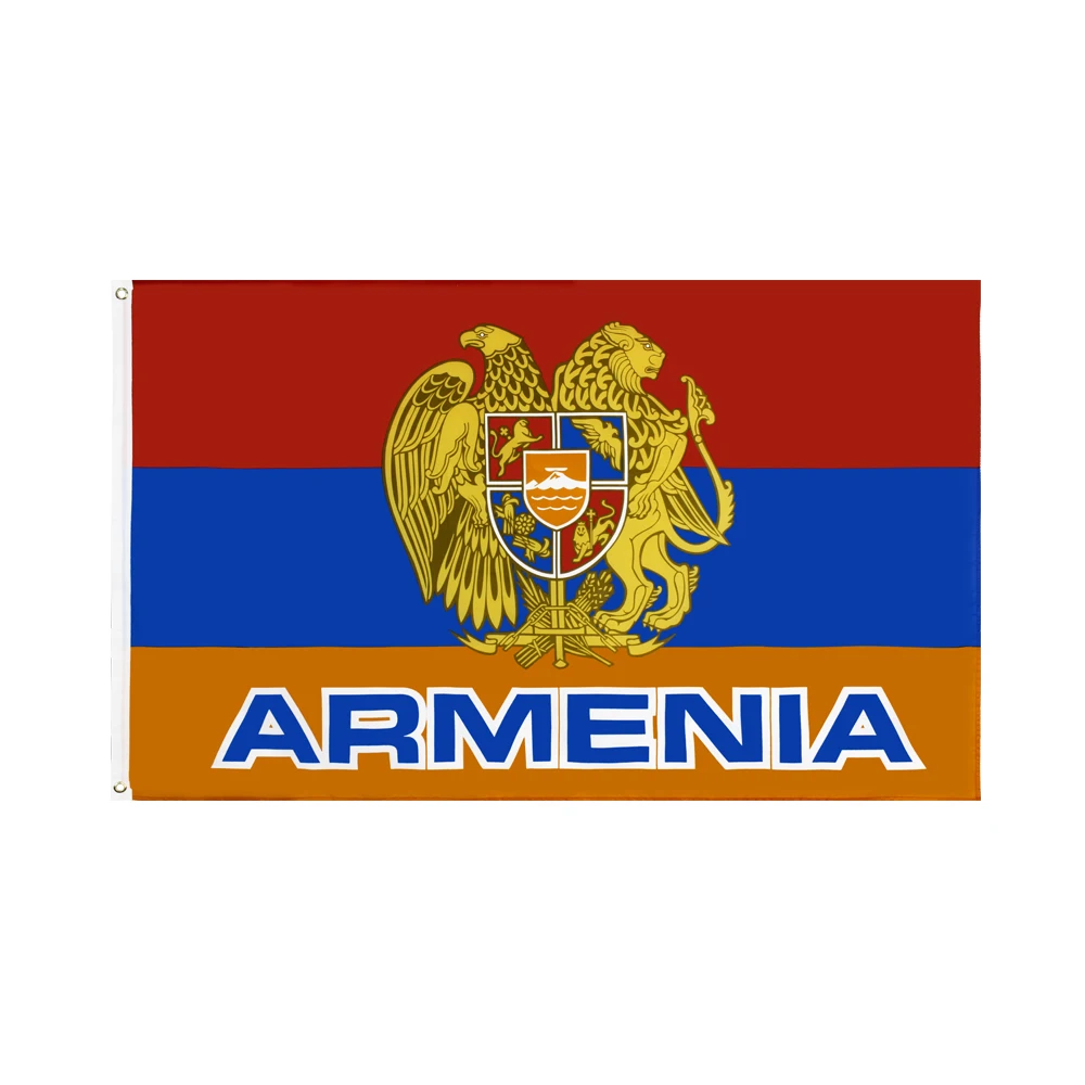 3×5Ft Armenia Emblem Flag Polyester Printed Banner Tapestry For Decor