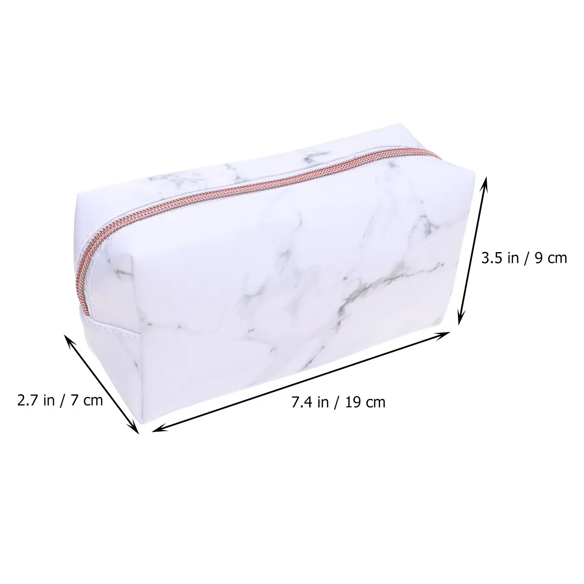 Marble Vein Pattern Portable Makeup Organizer Bag – Large-Capacity Toiletries Storage for Travel, Gym, Camping