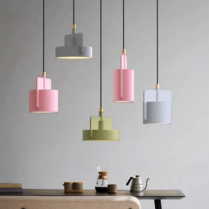 

Led Geometric Pendant Light for Living Room Decor Bedroom Loft Hanging Lamp Nordic Pendant Lamp Design Industrial Cement Light