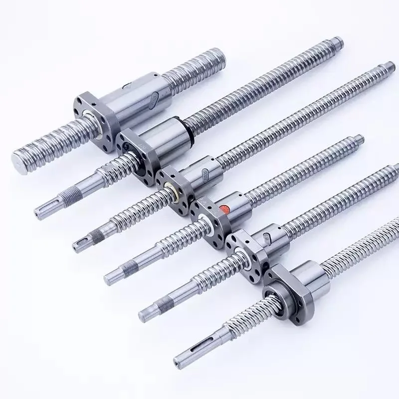 Mute High-Speed SFY1616 Customizable Roller Ball Screw With Flange For CNC Parts C5 End Machined Ballscrew Singl Ball Nut