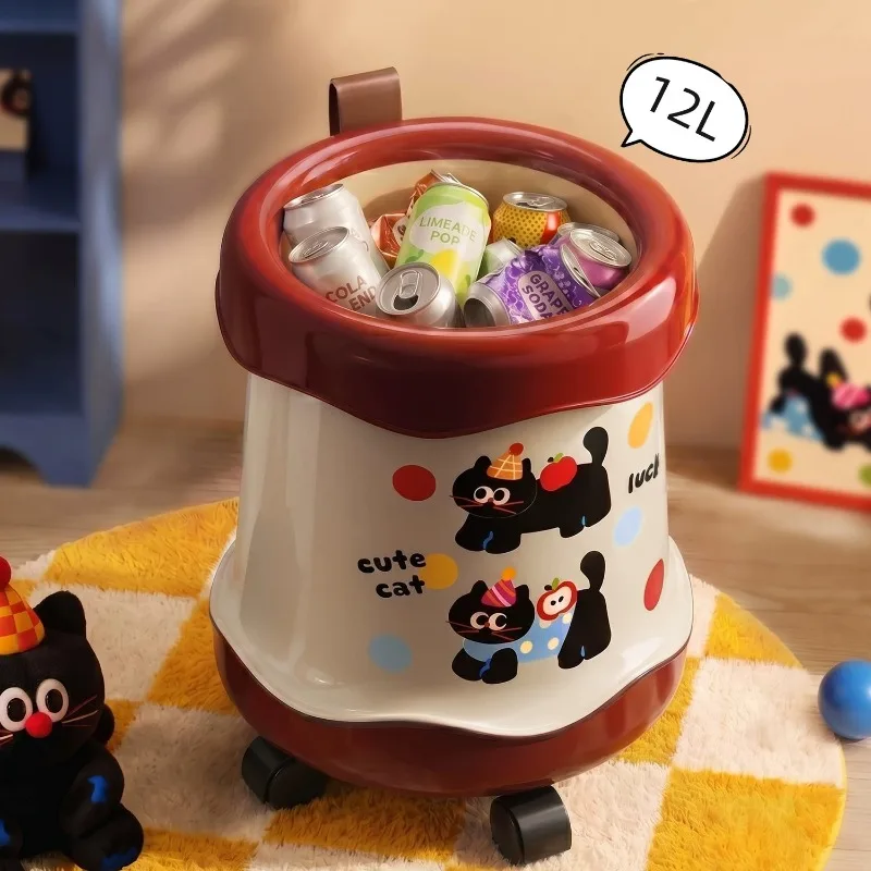 High-value Trash Can Household 2026 New Living Room Bedroom Bathroom Accessories Cubo Basura Cocina Poubelle Cuisine 자동