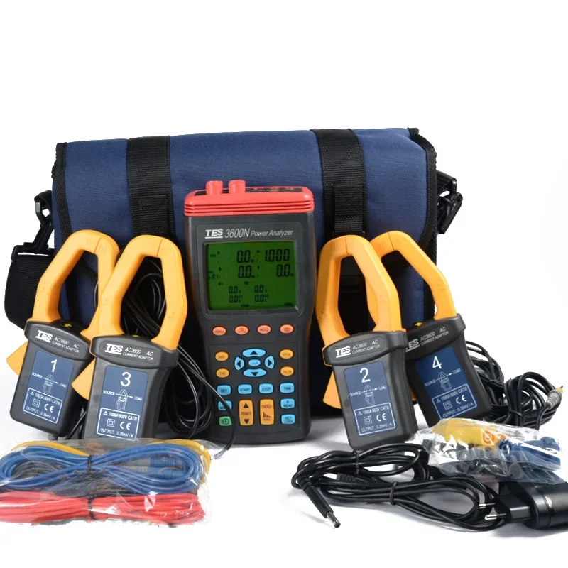 Phase Power Analyzer With Software Power Quality Analyzer Harmonics Power Quality Analyzer TES-3600N