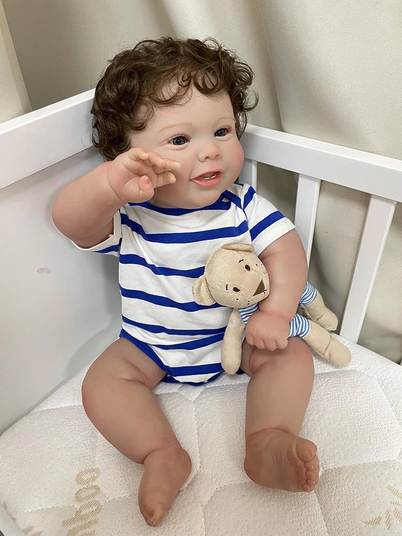 Cokela 20inch/50cm Real Baby Doll Reborn Doll Soft Touch Realistic Silicone Reborn Baby Doll With Implanted Artificial Hair