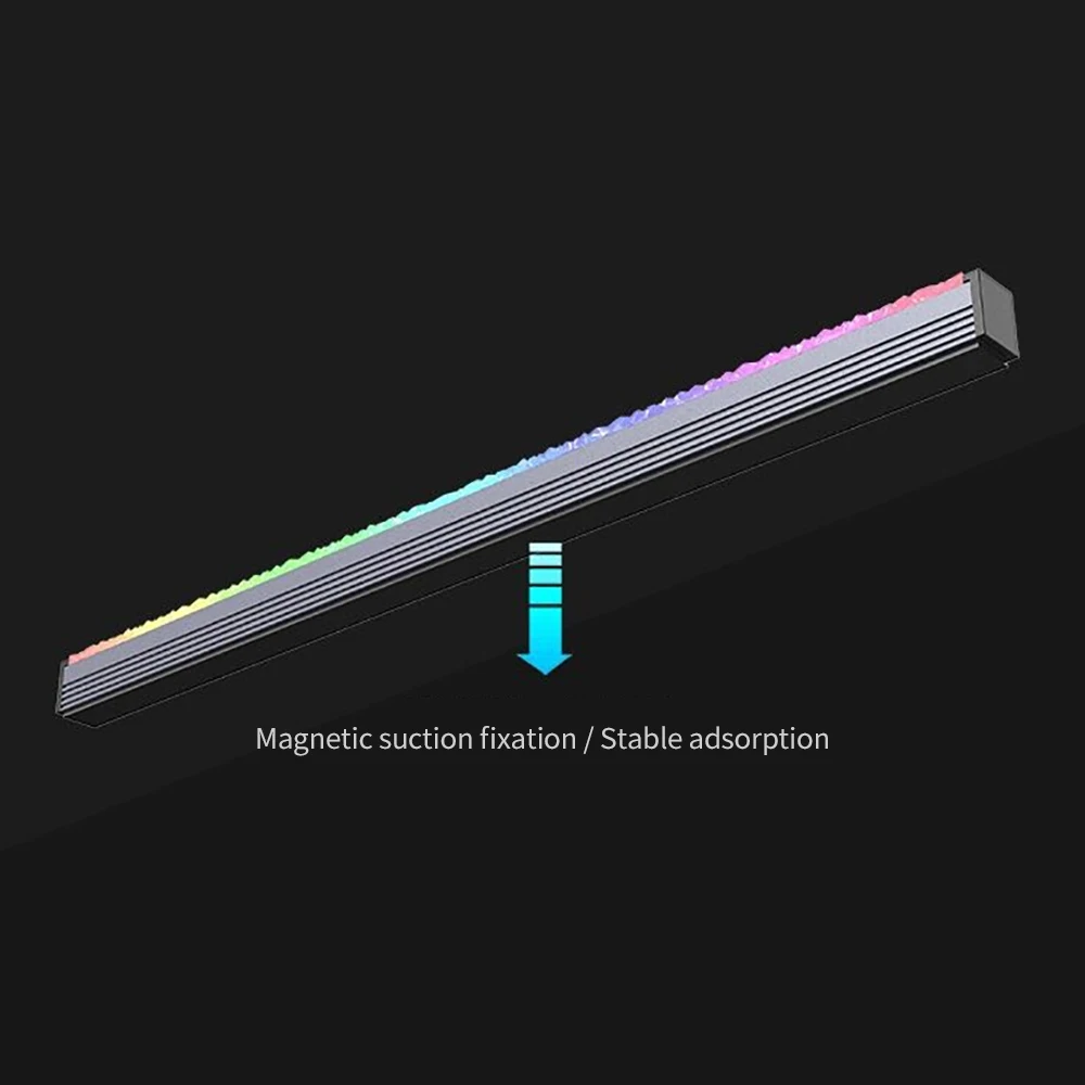 Moda argb led luz de tira 5v 3pin pequeno diamante magnético colorido atmosfera diy barra lâmpada para pc computador caso chassi