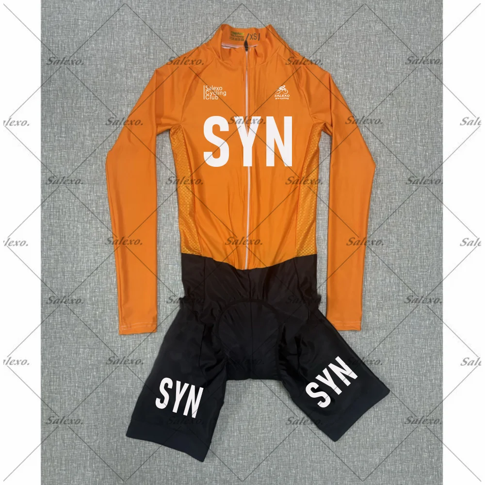 

LASER CUT Triathlon Skinsuit SYN TEAM LONG Sleeved Bodysuit SHORT Cycling Jersey Bike Bicycle Clothing Maillot Ropa Ciclismo