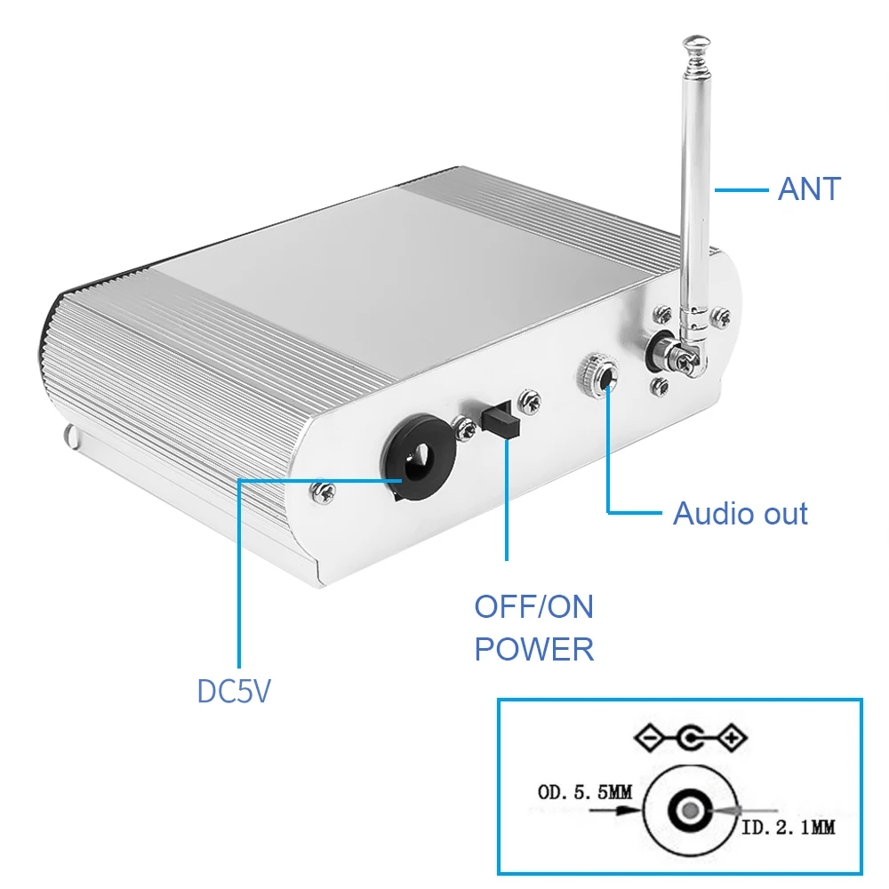 KEBIDU Wireless Bluetooth MP3 Decoder Board with Aluminum Shell Box Support USB/TF/FM Audio Module Call Recording Color Screen