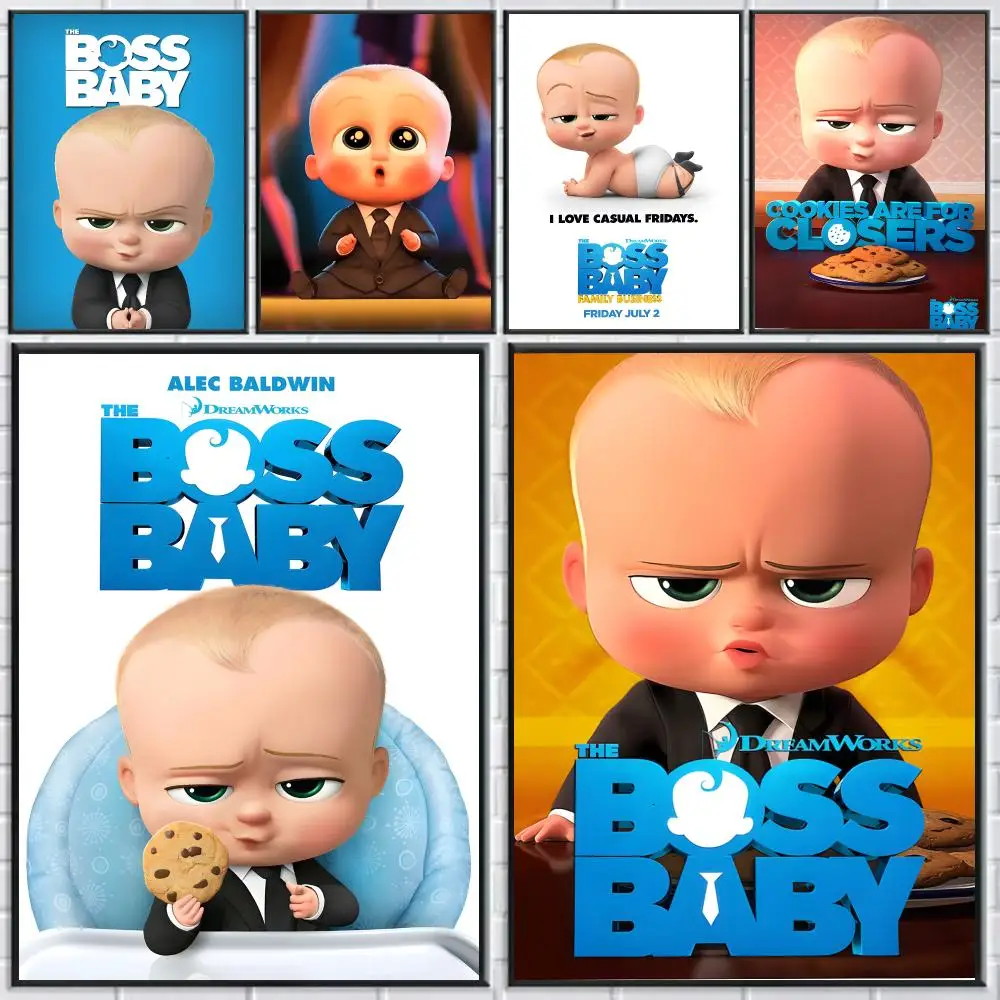 The Boss Baby Poster HD Self-adhesive Waterproof Paper Sticker Suitable For Living Rooms Bedrooms Home Decor