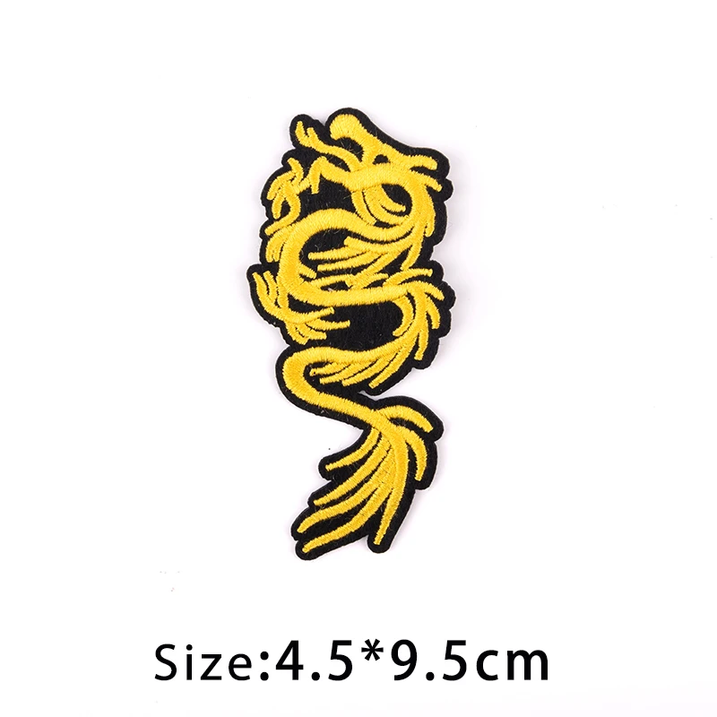 New Chinese Dragon Patches For Clothing Embroidered Pattern Patches Iron Sew On Jeans Coat Decoration Repair Emblem Accessory