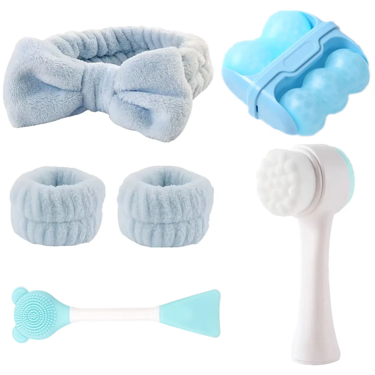 Rodillo de Hielo de Doble Cabeza para el Hogar, 6 Piezas, Herramienta Multifuncional para el Cuidado Personal y Belleza
