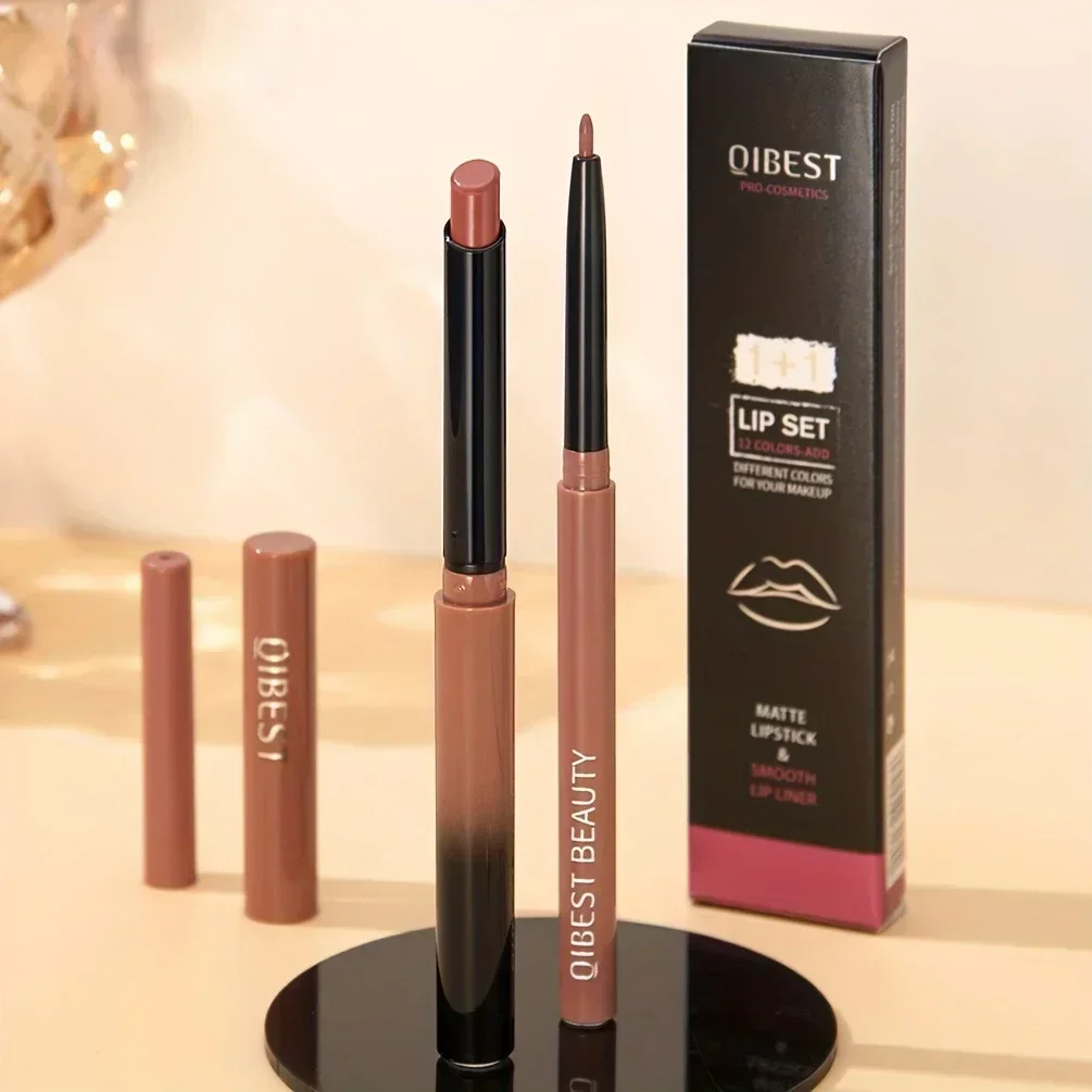 1PC matte lipliner, durable waterproof, sweat resistant, easy to color, fadeless lip gloss, essential for beauty