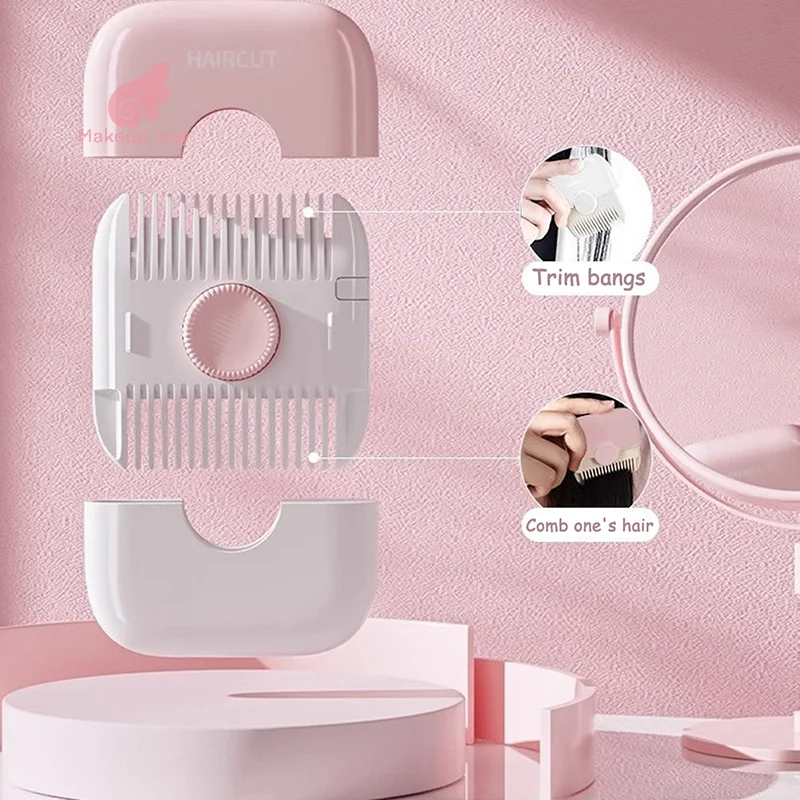 

1/2Pcs 2 In 1 Baby HairCut And Hairdressing Comb Trim Bangs And Broken Hair Bang Trimmer Manual Portable Children's Hair Clipper