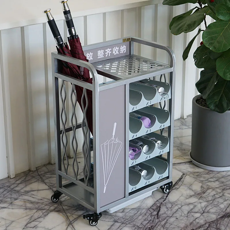 Multi-layer Umbrella Storage Rack, Iron Painting Process, Waterproof and Durable Shelf with Serial Number