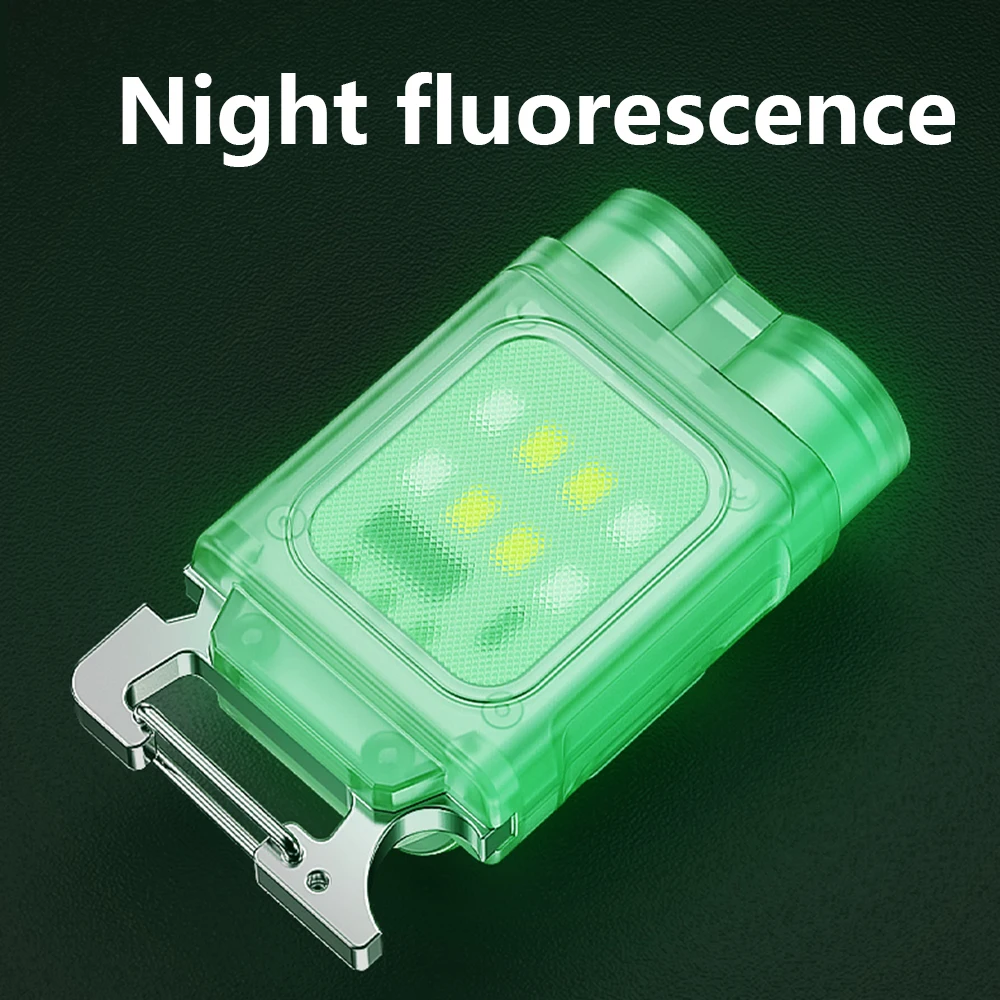 1pc Smiling Shark TIP-062 MINI torcia a LED, torcia portatile protettiva, luce flash a lunga durata ricaricabile per esterni