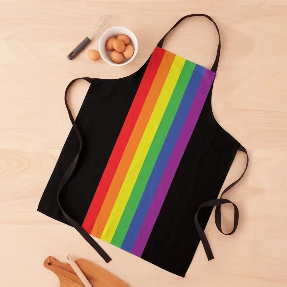 

Rainbow Stripes Colorful LGBTQ+ Apron For Hairdresser Kitchen Accessories 2022 cooks clothes japanese style Apron