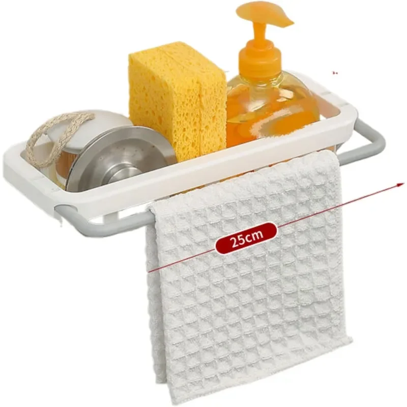Kitchen Utensil Gadgets Kitchen Gadgets-504 Retractable Rags Cleaning Cloth Cleaning Towels Rack No Punch Kitchen Storage