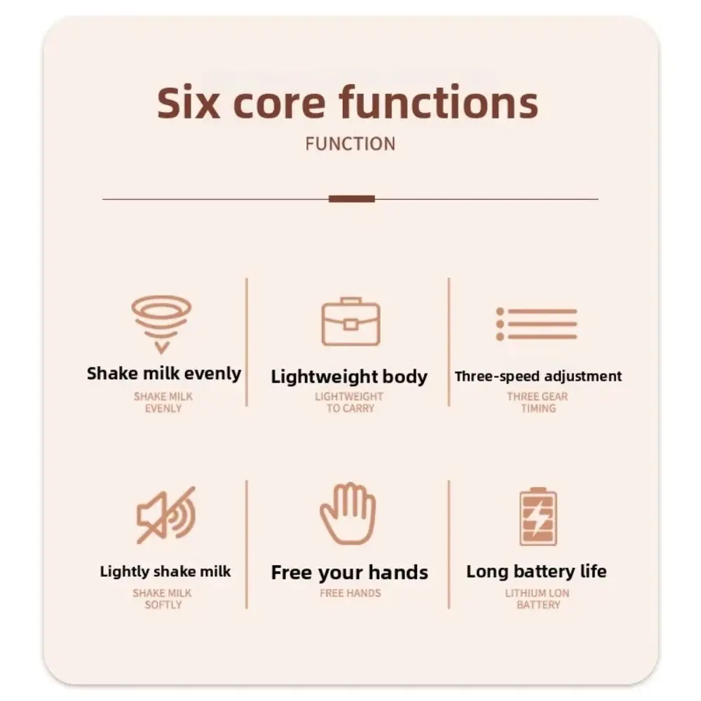 

Автоматический шейкер для смешивания, уменьшающий пузырьки, с низким уровнем шума, 3 режима смешивания, USB-зарядка, электрический шейкер для молока.